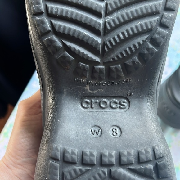 Crocs | Classic Translucent Glitter Bae Platform Clogs Pride Edition Sz 8 - Picture 7 of 8